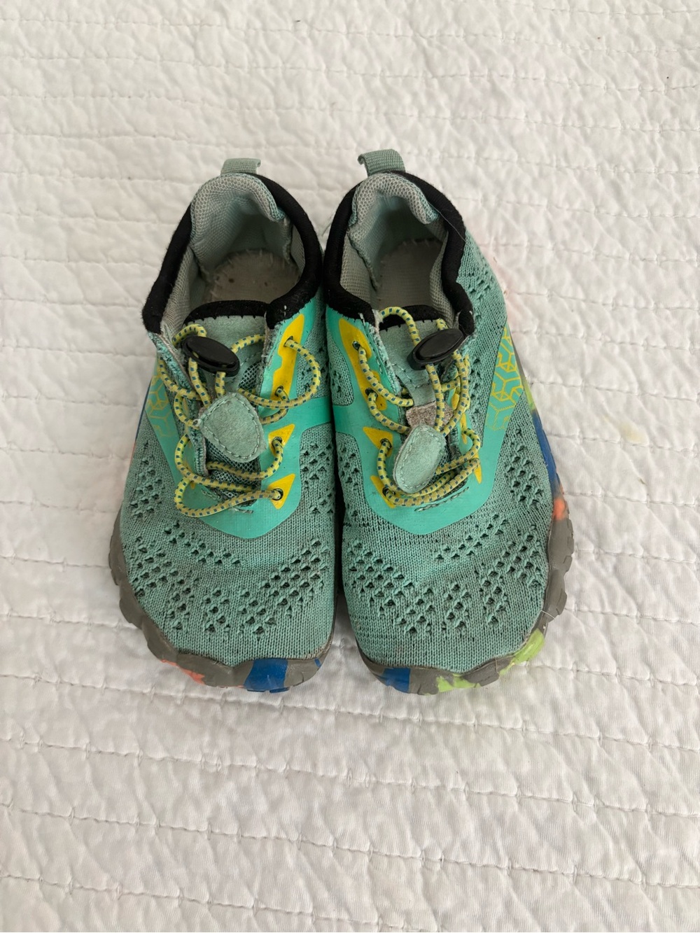 Kids Mesh Slip-On Sneakers in Teal - Lightweight Play Shoes